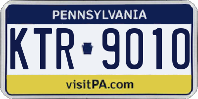 PA license plate KTR9010