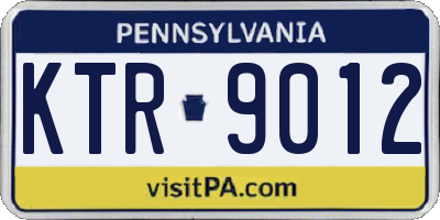 PA license plate KTR9012