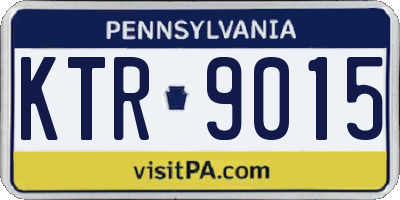 PA license plate KTR9015