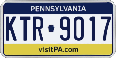 PA license plate KTR9017