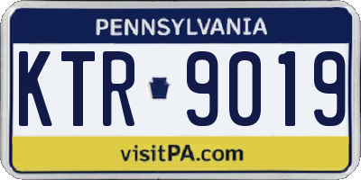 PA license plate KTR9019