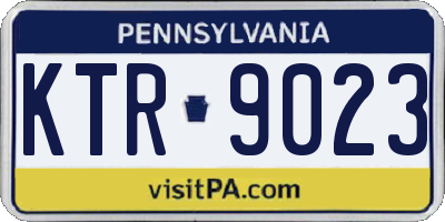 PA license plate KTR9023