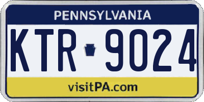 PA license plate KTR9024