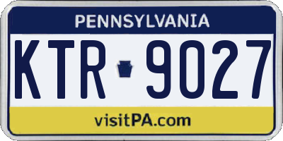 PA license plate KTR9027