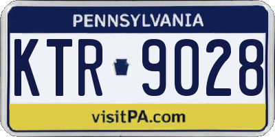 PA license plate KTR9028