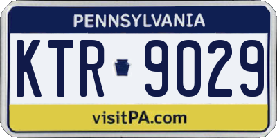 PA license plate KTR9029