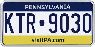 PA license plate KTR9030