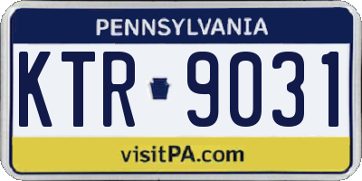 PA license plate KTR9031