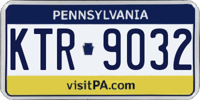 PA license plate KTR9032