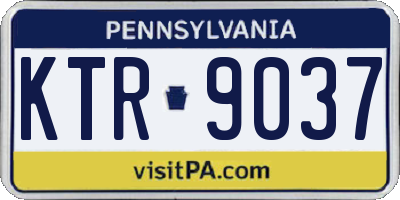 PA license plate KTR9037
