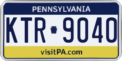 PA license plate KTR9040