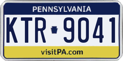 PA license plate KTR9041