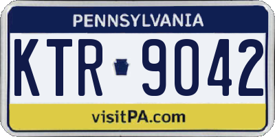 PA license plate KTR9042
