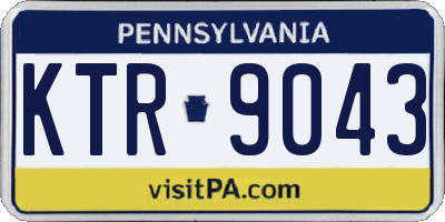 PA license plate KTR9043