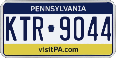 PA license plate KTR9044