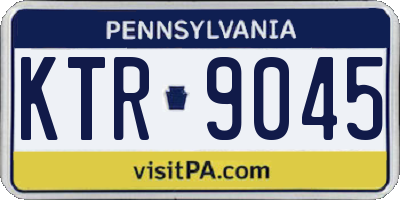 PA license plate KTR9045