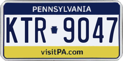 PA license plate KTR9047