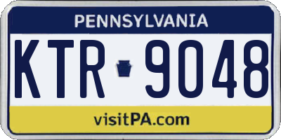 PA license plate KTR9048