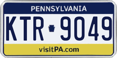 PA license plate KTR9049