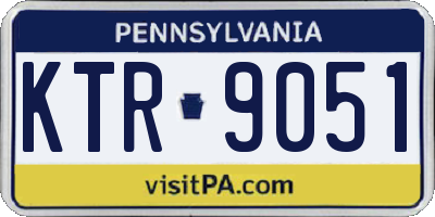 PA license plate KTR9051