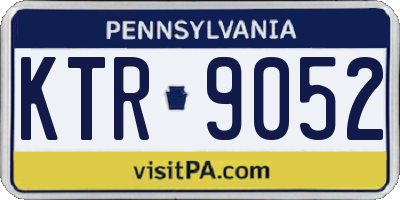 PA license plate KTR9052