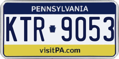 PA license plate KTR9053