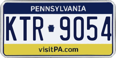 PA license plate KTR9054
