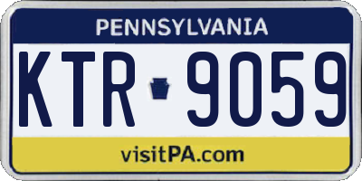 PA license plate KTR9059
