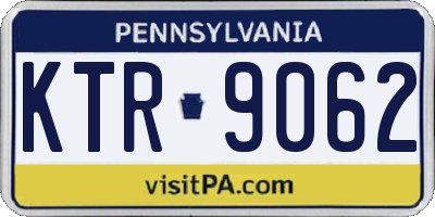 PA license plate KTR9062