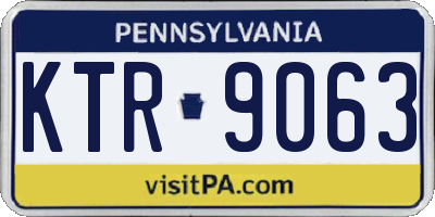 PA license plate KTR9063