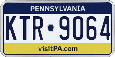 PA license plate KTR9064