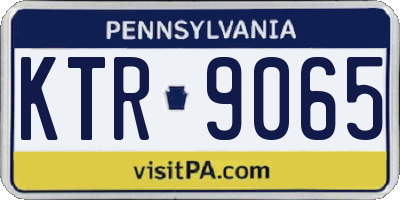 PA license plate KTR9065