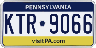 PA license plate KTR9066