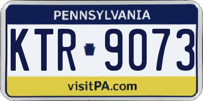 PA license plate KTR9073