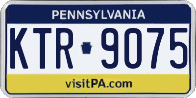PA license plate KTR9075