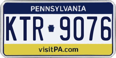 PA license plate KTR9076