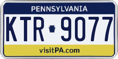 PA license plate KTR9077