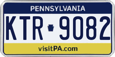 PA license plate KTR9082