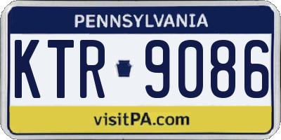 PA license plate KTR9086