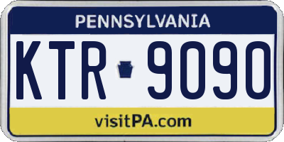 PA license plate KTR9090