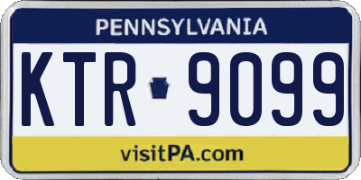 PA license plate KTR9099