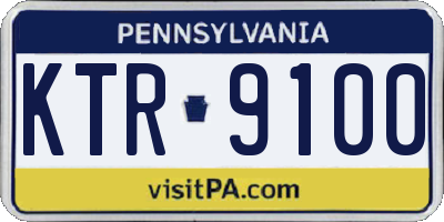 PA license plate KTR9100