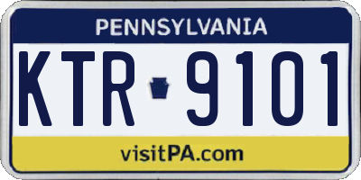 PA license plate KTR9101