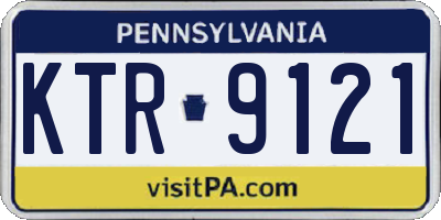 PA license plate KTR9121