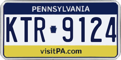 PA license plate KTR9124