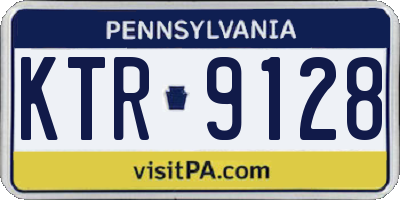 PA license plate KTR9128
