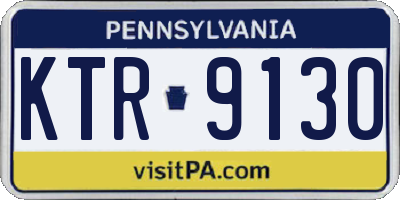 PA license plate KTR9130