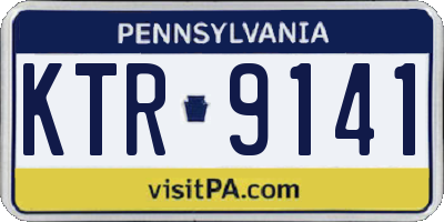 PA license plate KTR9141
