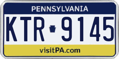 PA license plate KTR9145