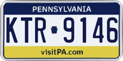 PA license plate KTR9146